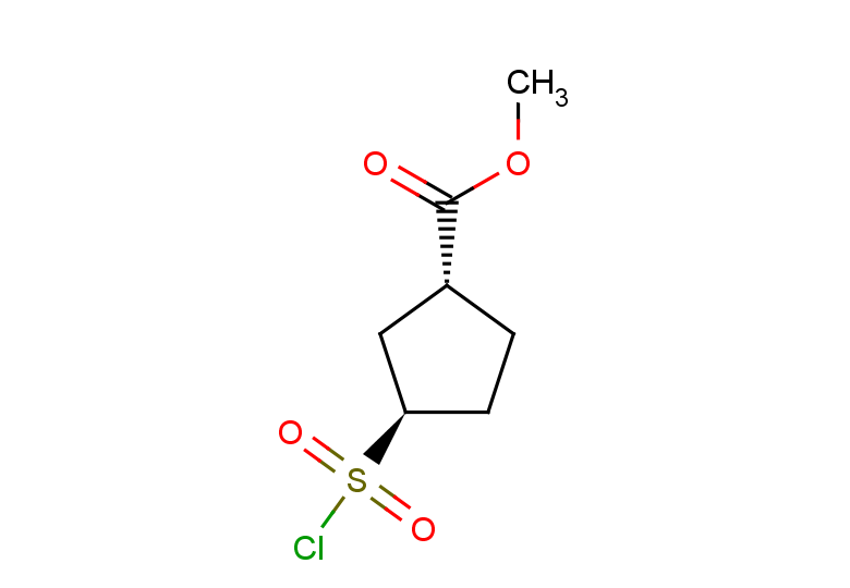 rac-methyl (1R,3R)-3-(chlorosulfonyl)cyclopentane-1-carboxylate, trans