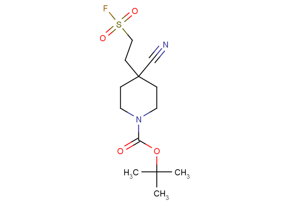 tert-butyl 4-cyano-4-[2-(fluorosulfonyl)ethyl]piperidine-1-carboxylate