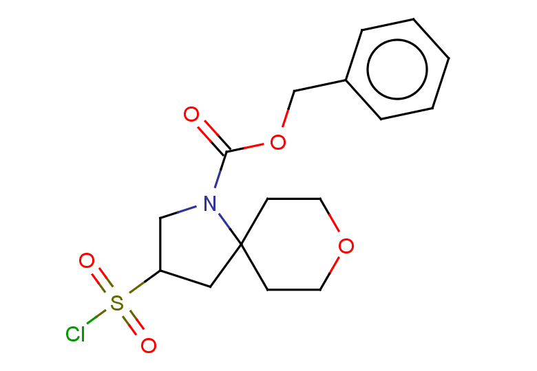 benzyl 3-(chlorosulfonyl)-8-oxa-1-azaspiro[4.5]decane-1-carboxylate