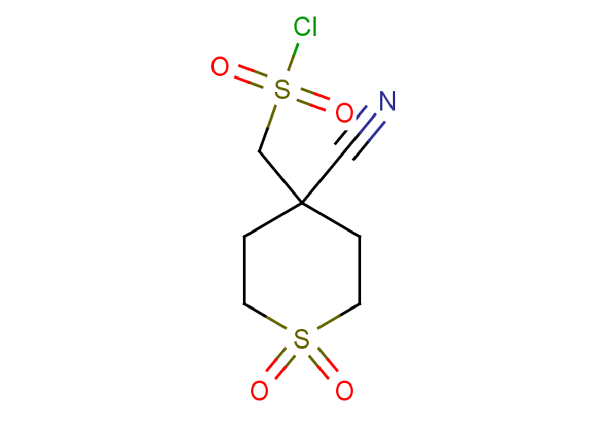 (4-cyano-1,1-dioxo-1lambda6-thian-4-yl)methanesulfonyl chloride