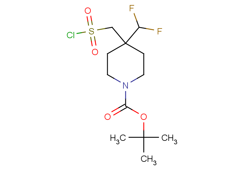 tert-butyl 4-[(chlorosulfonyl)methyl]-4-(difluoromethyl)piperidine-1-carboxylate