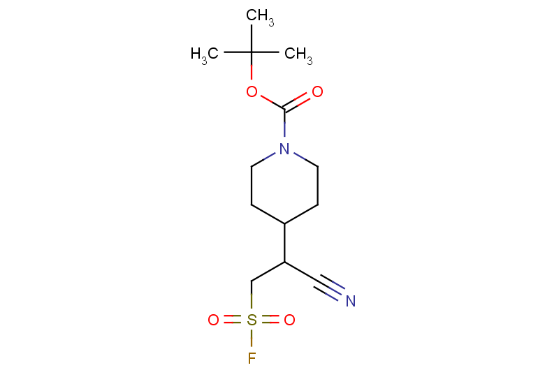 tert-butyl 4-[1-cyano-2-(fluorosulfonyl)ethyl]piperidine-1-carboxylate