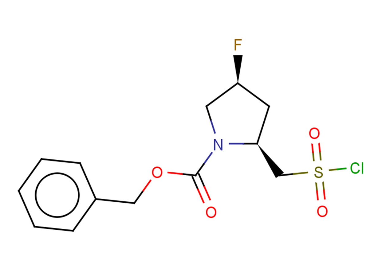 benzyl (2S,4S)-2-[(chlorosulfonyl)methyl]-4-fluoropyrrolidine-1-carboxylate