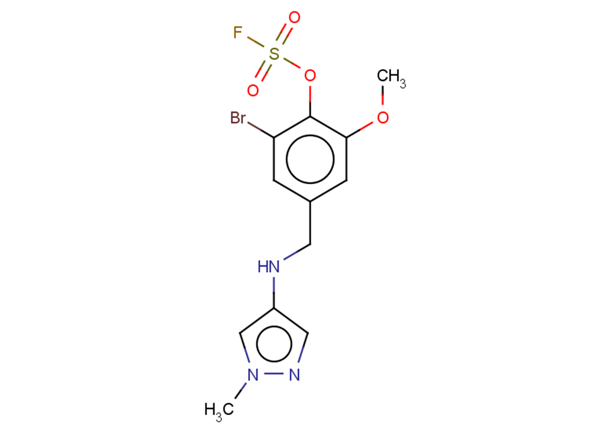 2-bromo-6-methoxy-4-{[(1-methyl-1H-pyrazol-4-yl)amino]methyl}phenyl sulfurofluoridate