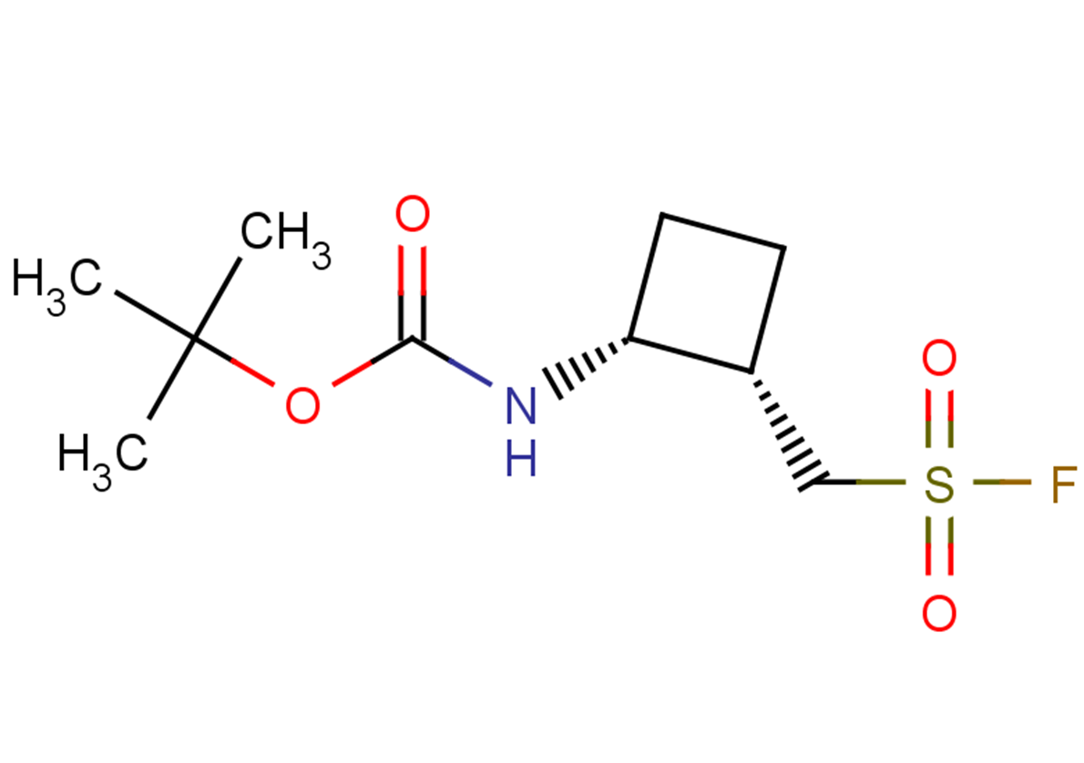 rac-tert-butyl N-[(1R,2S)-2-[(fluorosulfonyl)methyl]cyclobutyl]carbamate, cis