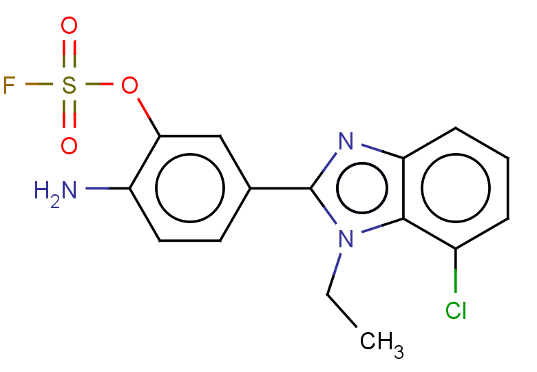 2-amino-5-(7-chloro-1-ethyl-1H-1,3-benzodiazol-2-yl)phenyl sulfurofluoridate