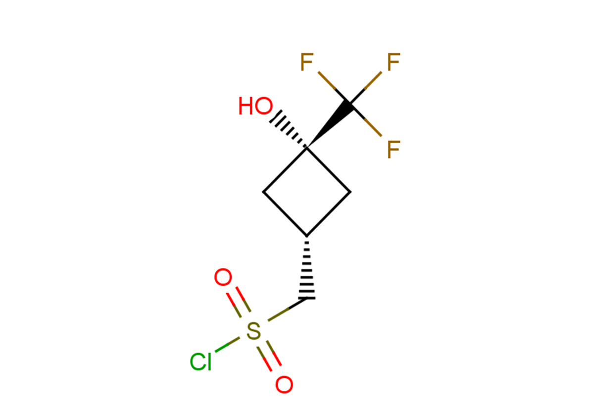 rac-[(1s,3s)-3-hydroxy-3-(trifluoromethyl)cyclobutyl]methanesulfonyl chloride, trans
