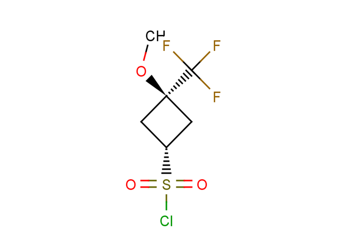 (1r,3r)-3-methoxy-3-(trifluoromethyl)cyclobutane-1-sulfonyl chloride, cis
