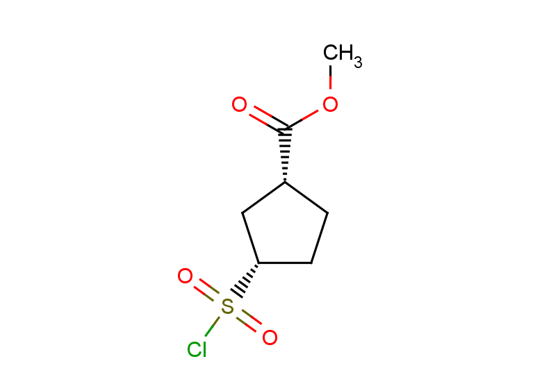 rac-methyl (1R,3S)-3-(chlorosulfonyl)cyclopentane-1-carboxylate, cis