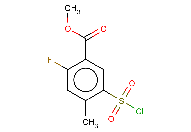 methyl 5-(chlorosulfonyl)-2-fluoro-4-methylbenzoate