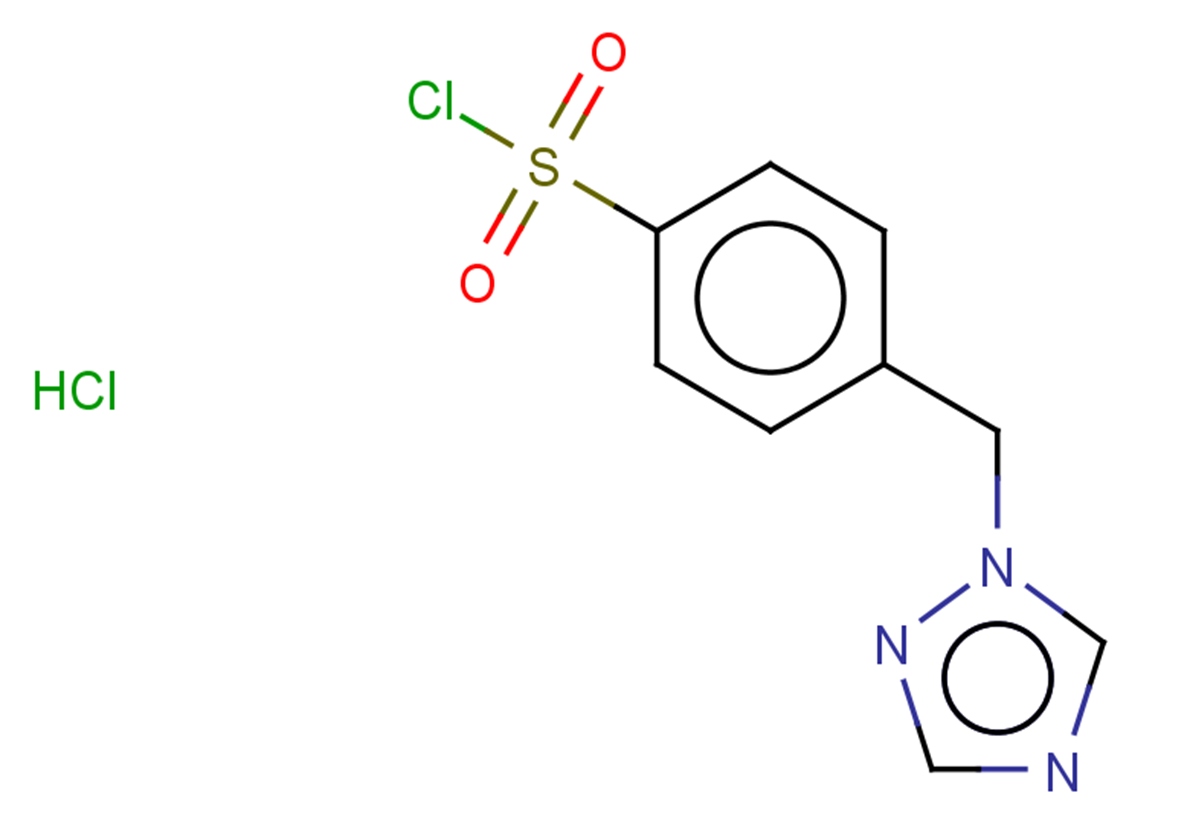 4-(1H-1,2,4-triazol-1-ylmethyl)benzene-1-sulfonyl chloride hydrochloride