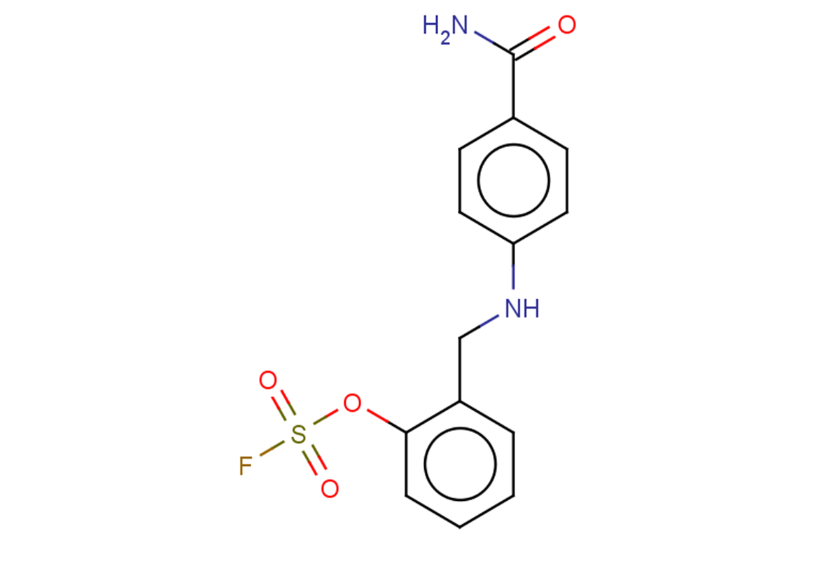 2-{[(4-carbamoylphenyl)amino]methyl}phenyl sulfurofluoridate