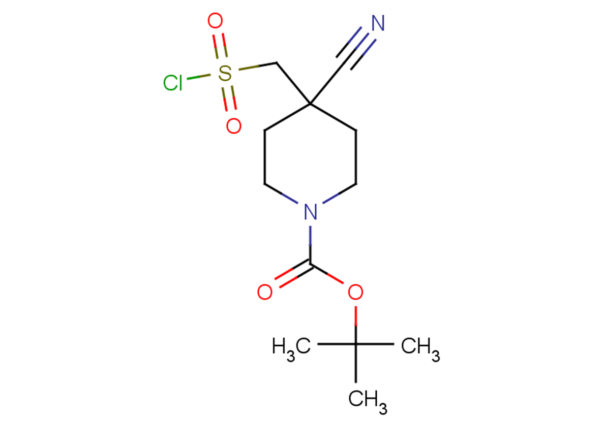 tert-butyl 4-[(chlorosulfonyl)methyl]-4-cyanopiperidine-1-carboxylate