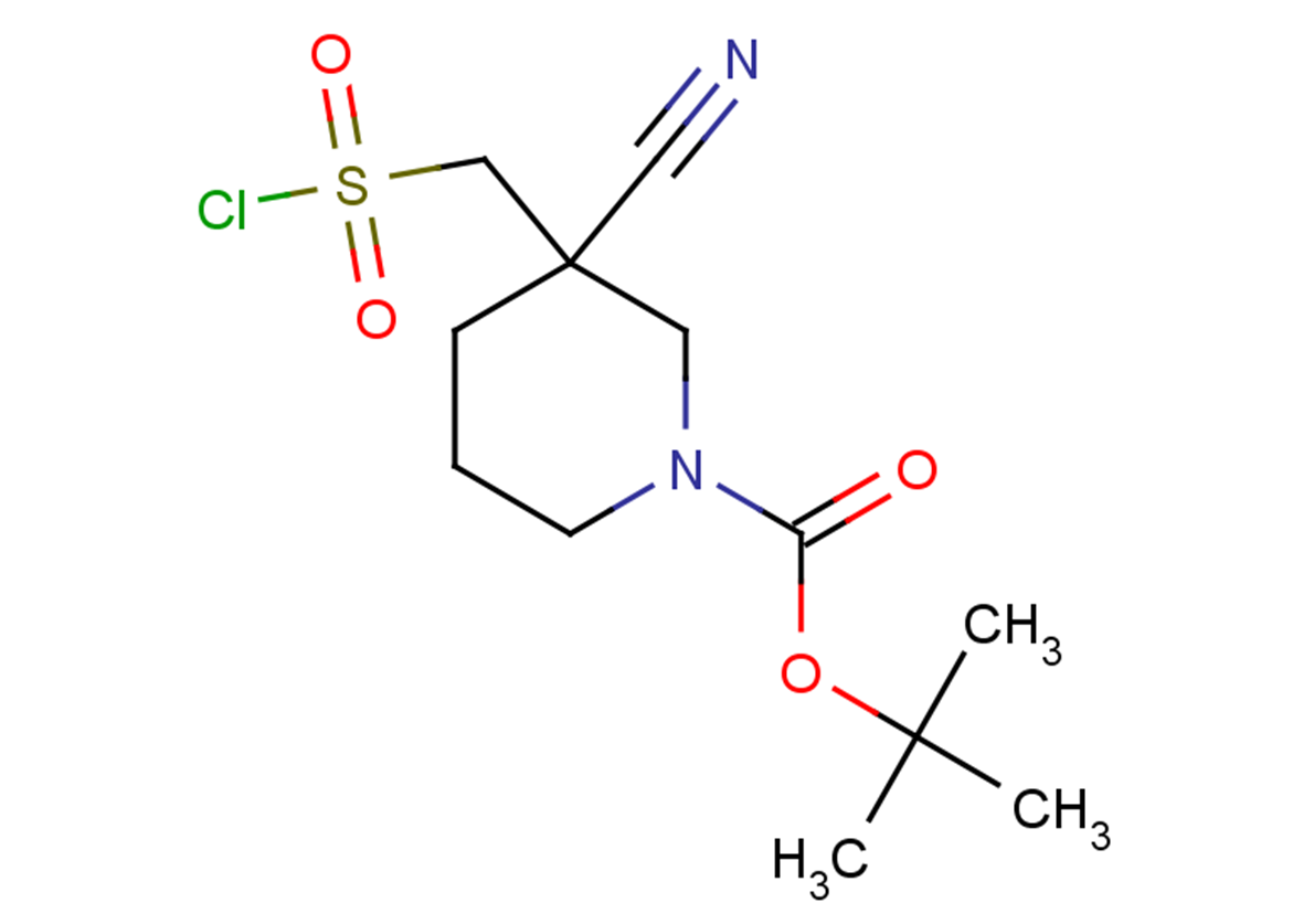 tert-butyl 3-[(chlorosulfonyl)methyl]-3-cyanopiperidine-1-carboxylate