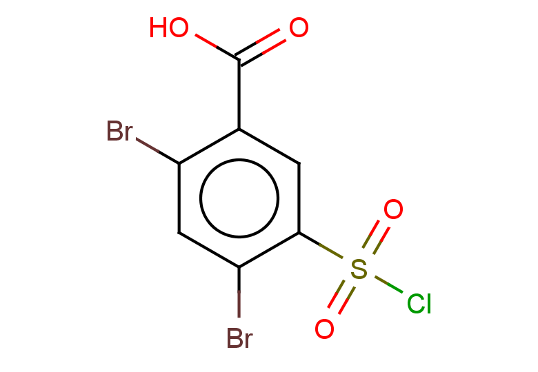 2,4-dibromo-5-(chlorosulfonyl)benzoic acid