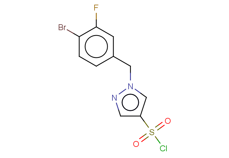 1-[(4-bromo-3-fluorophenyl)methyl]-1H-pyrazole-4-sulfonyl chloride