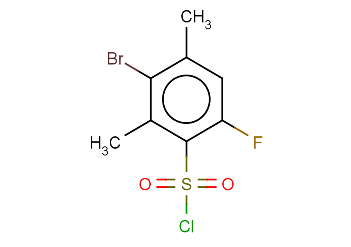3-bromo-6-fluoro-2,4-dimethylbenzene-1-sulfonyl chloride