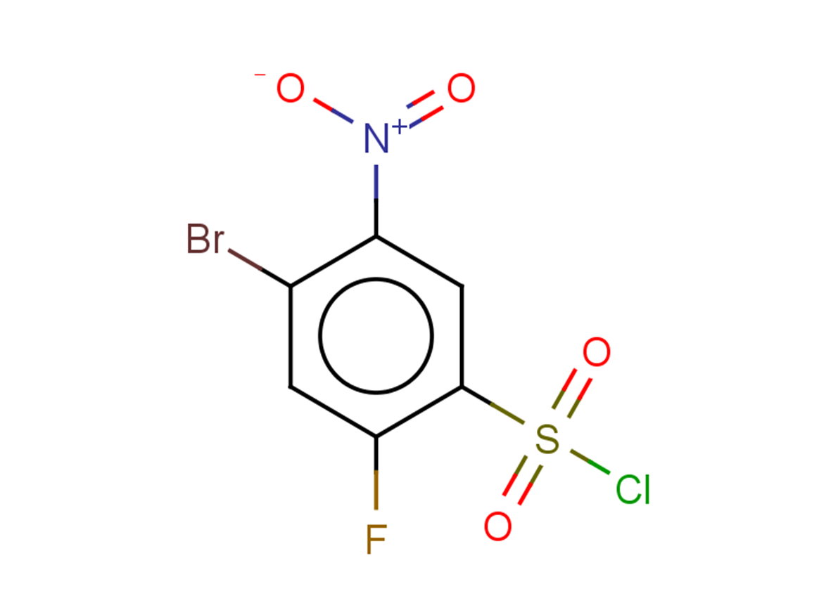 4-bromo-2-fluoro-5-nitrobenzene-1-sulfonyl chloride