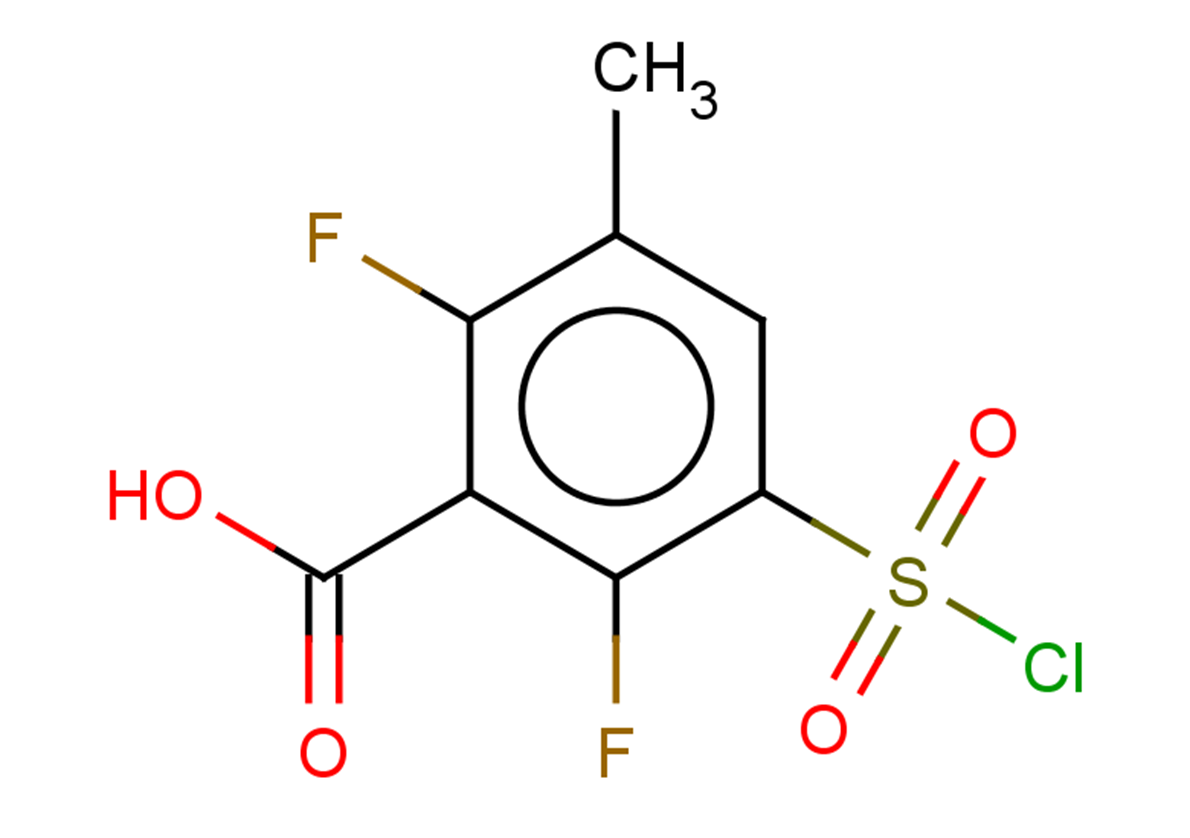 3-(chlorosulfonyl)-2,6-difluoro-5-methylbenzoic acid