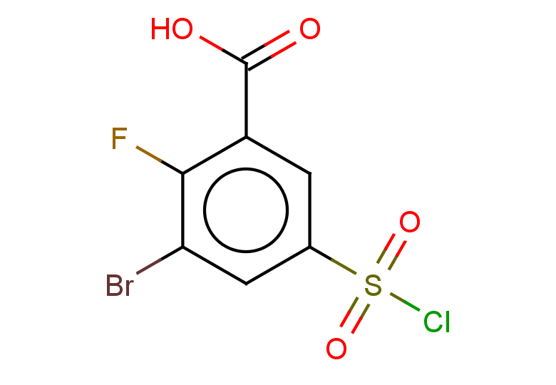 3-bromo-5-(chlorosulfonyl)-2-fluorobenzoic acid