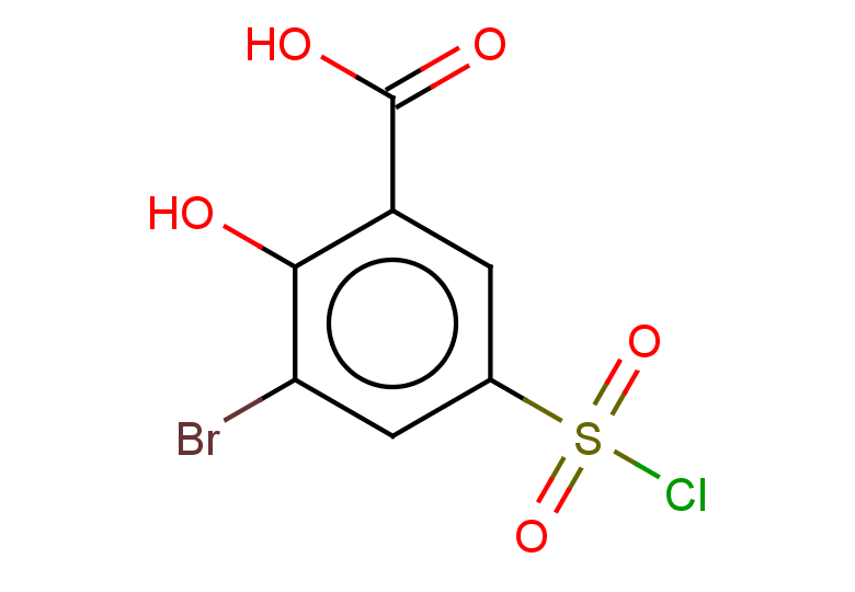 3-bromo-5-(chlorosulfonyl)-2-hydroxybenzoic acid