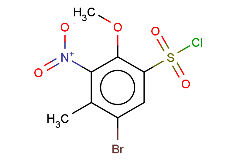 5-bromo-2-methoxy-4-methyl-3-nitrobenzene-1-sulfonyl chloride