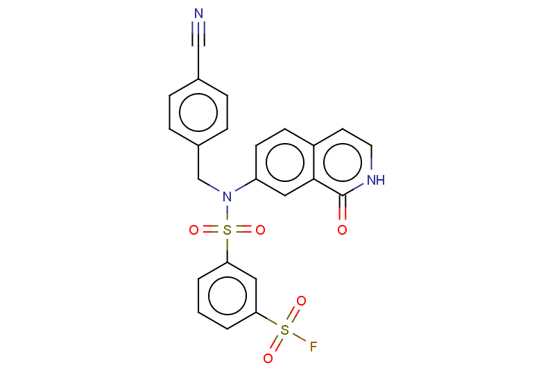 3-{[(4-cyanophenyl)methyl](1-oxo-1,2-dihydroisoquinolin-7-yl)sulfamoyl}benzene-1-sulfonyl fluoride
