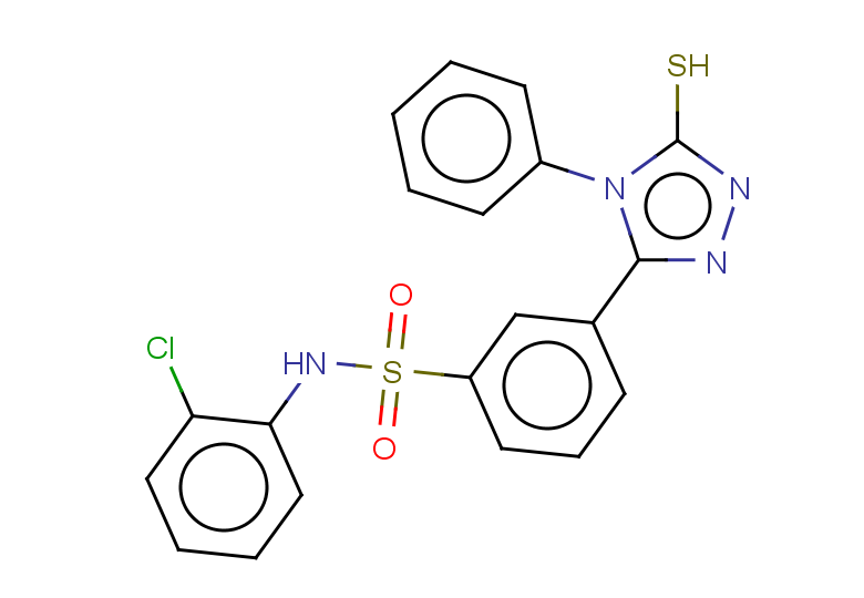 N-(2-chlorophenyl)-3-(4-phenyl-5-sulfanyl-4H-1,2,4-triazol-3-yl)benzene-1-sulfonamide