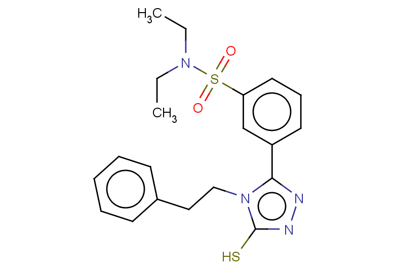 N,N-diethyl-3-[4-(2-phenylethyl)-5-sulfanyl-4H-1,2,4-triazol-3-yl]benzene-1-sulfonamide