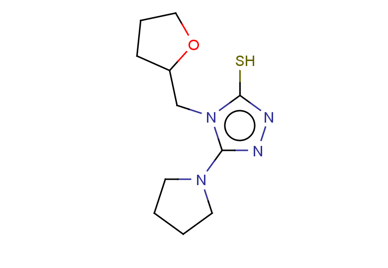 4-(oxolan-2-ylmethyl)-5-(pyrrolidin-1-yl)-4H-1,2,4-triazole-3-thiol
