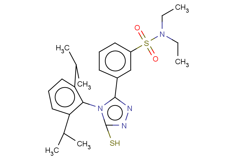 3-{4-[2,6-bis(propan-2-yl)phenyl]-5-sulfanyl-4H-1,2,4-triazol-3-yl}-N,N-diethylbenzene-1-sulfonamide