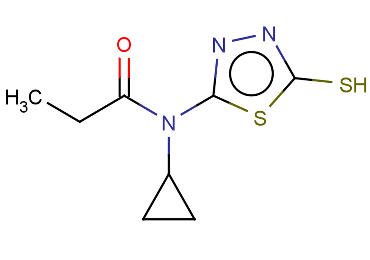 N-cyclopropyl-N-(5-sulfanyl-1,3,4-thiadiazol-2-yl)propanamide