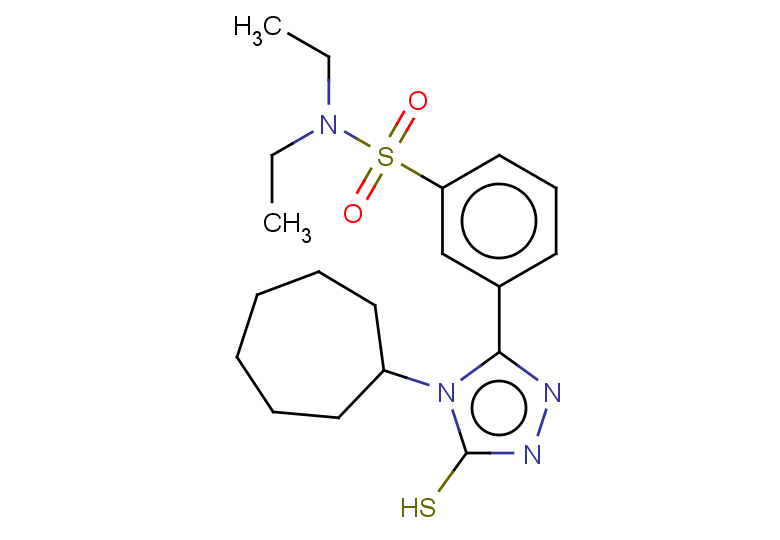 3-(4-cycloheptyl-5-sulfanyl-4H-1,2,4-triazol-3-yl)-N,N-diethylbenzene-1-sulfonamide