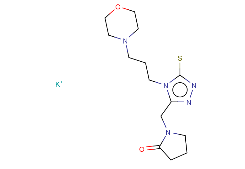 potassium {4-[3-(morpholin-4-yl)propyl]-5-[(2-oxopyrrolidin-1-yl)methyl]-4H-1,2,4-triazol-3-yl}sulfanide