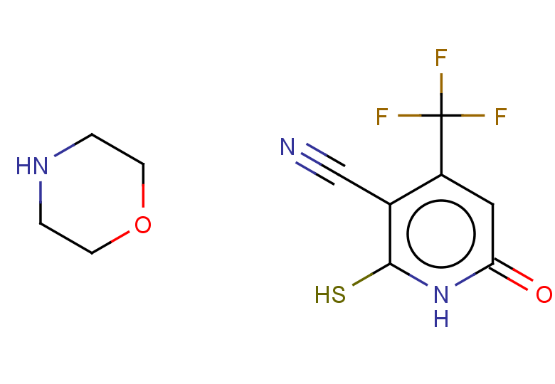 6-oxo-2-sulfanyl-4-(trifluoromethyl)-1,6-dihydropyridine-3-carbonitrile, morpholine