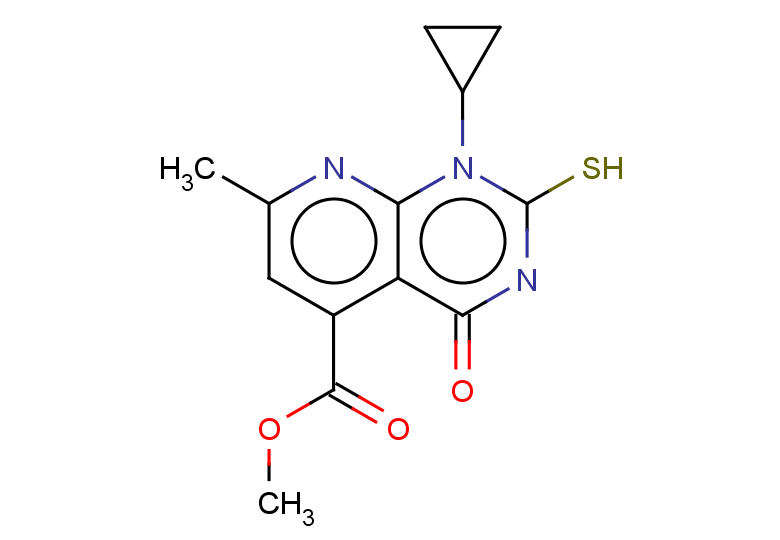 METHYL 1-CYCLOPROPYL-2-MERCAPTO-7-METHYL-4-OXO-1,4-DIHYDROPYRIDO[2,3-D]PY+