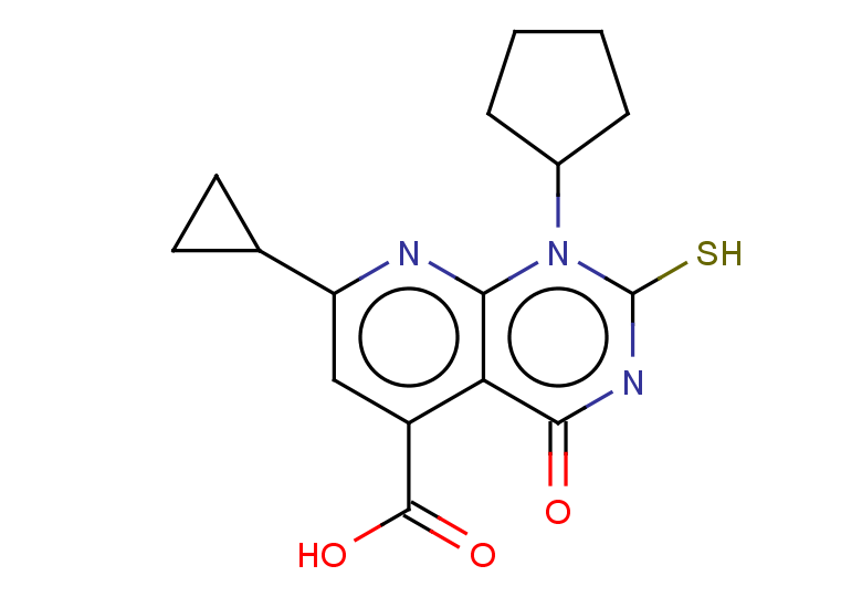 1-cyclopentyl-7-cyclopropyl-4-oxo-2-sulfanyl-1H,4H-pyrido[2,3-d]pyrimidine-5-carboxylic acid