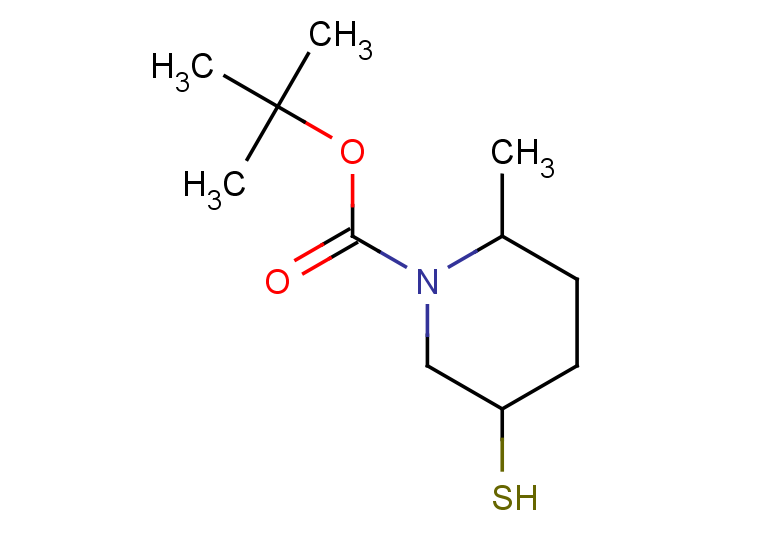 tert-butyl 2-methyl-5-sulfanylpiperidine-1-carboxylate, Mixture of diastereomers