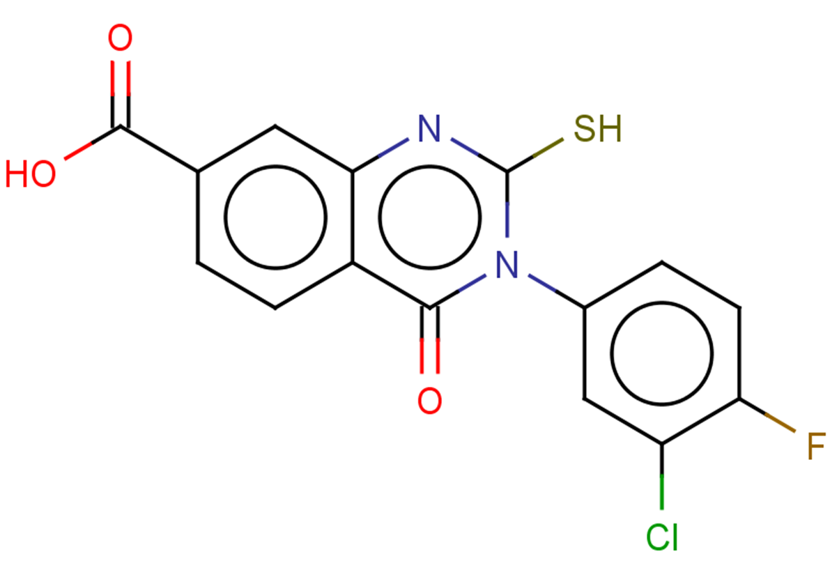 3-(3-chloro-4-fluorophenyl)-4-oxo-2-sulfanyl-3,4-dihydroquinazoline-7-carboxylic acid
