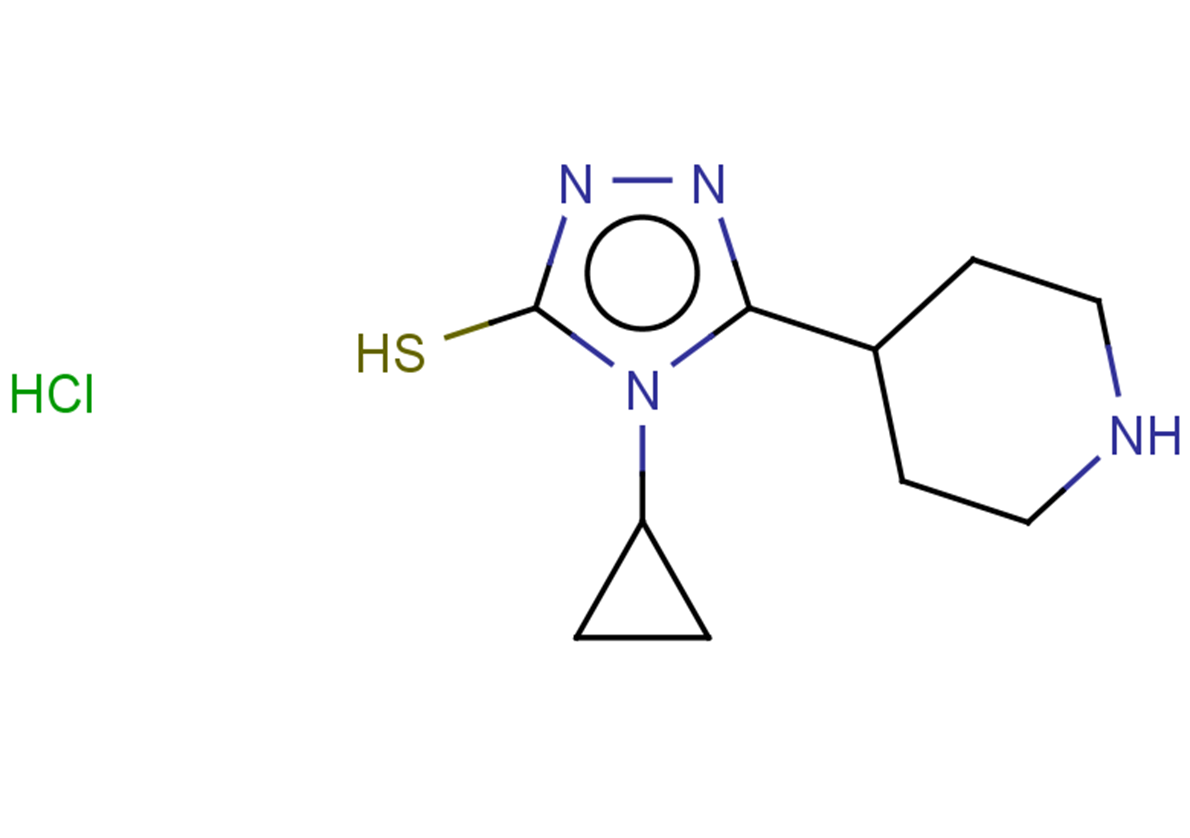 4-cyclopropyl-5-(piperidin-4-yl)-4H-1,2,4-triazole-3-thiol hydrochloride