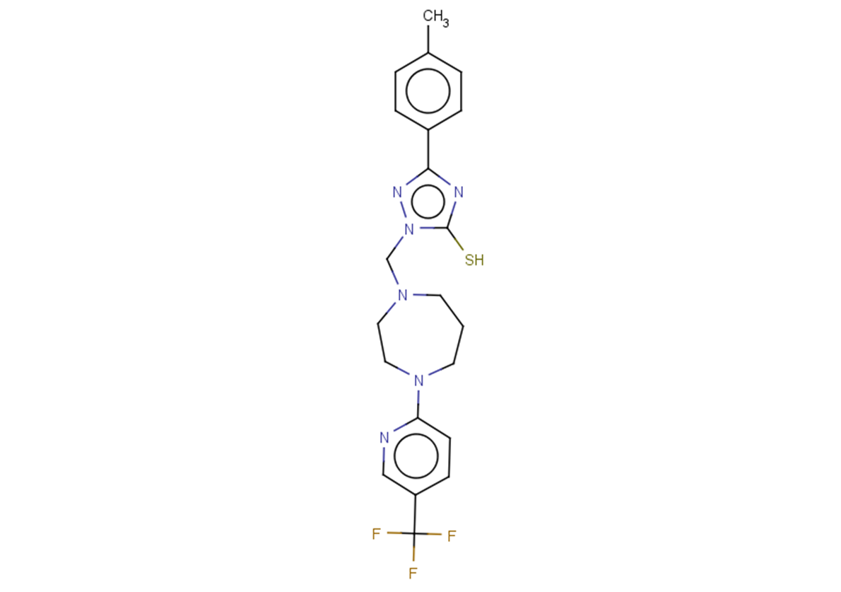 3-(4-methylphenyl)-1-({4-[5-(trifluoromethyl)pyridin-2-yl]-1,4-diazepan-1-yl}methyl)-1H-1,2,4-triazole-5-thiol