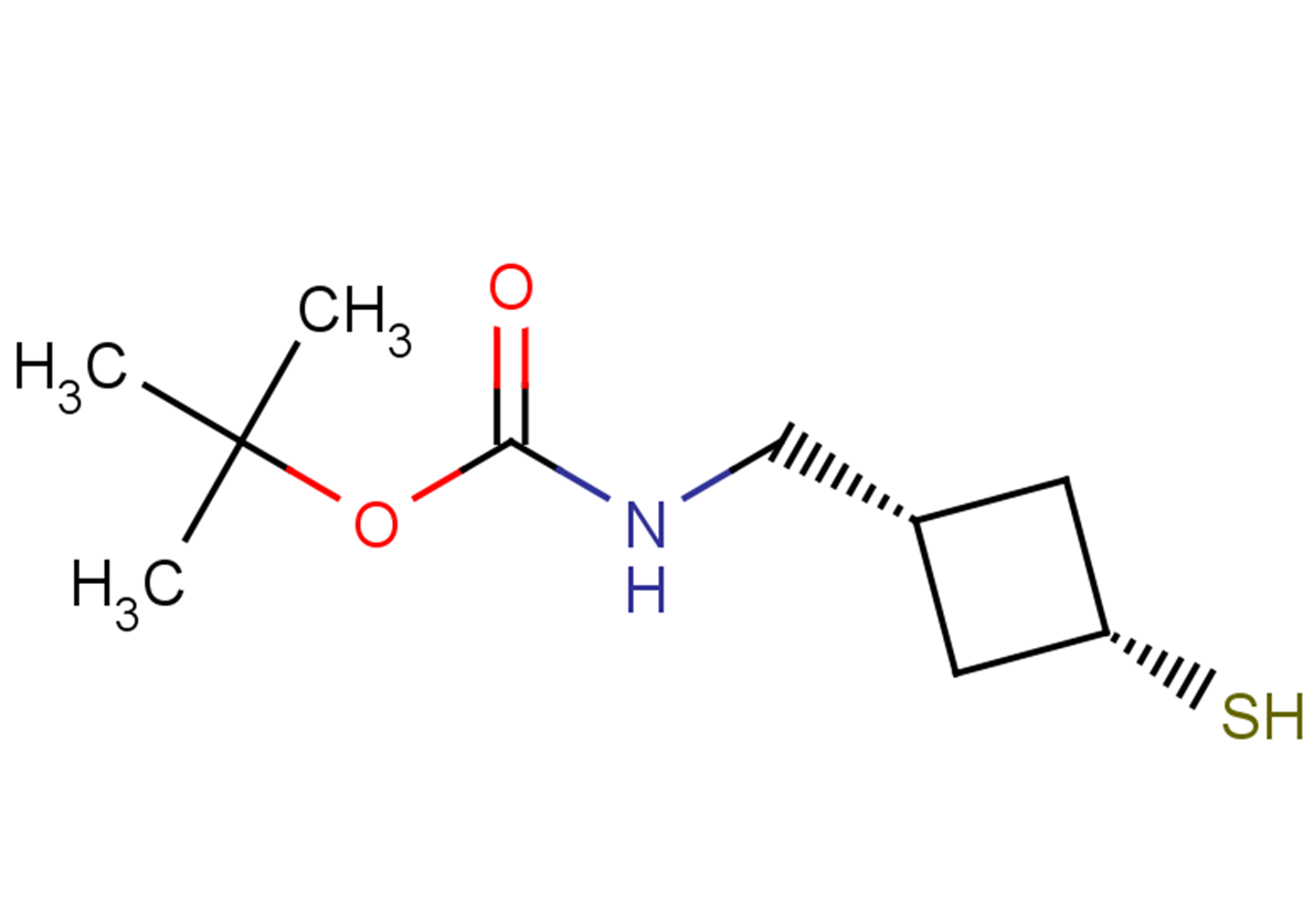 rac-tert-butyl N-{[(1s,3s)-3-sulfanylcyclobutyl]methyl}carbamate, cis
