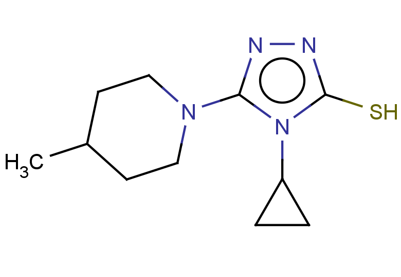 4-cyclopropyl-5-(4-methylpiperidin-1-yl)-4H-1,2,4-triazole-3-thiol
