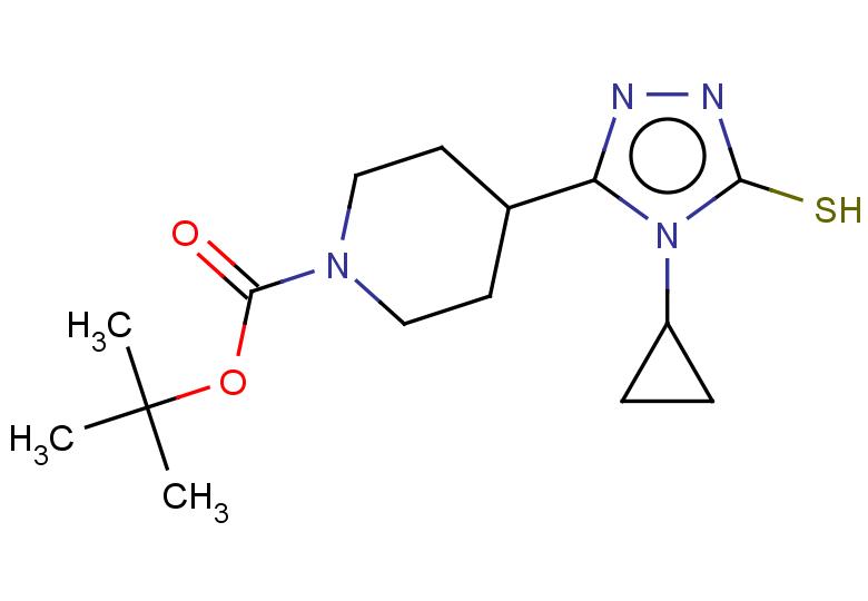tert-butyl 4-(4-cyclopropyl-5-sulfanyl-4H-1,2,4-triazol-3-yl)piperidine-1-carboxylate