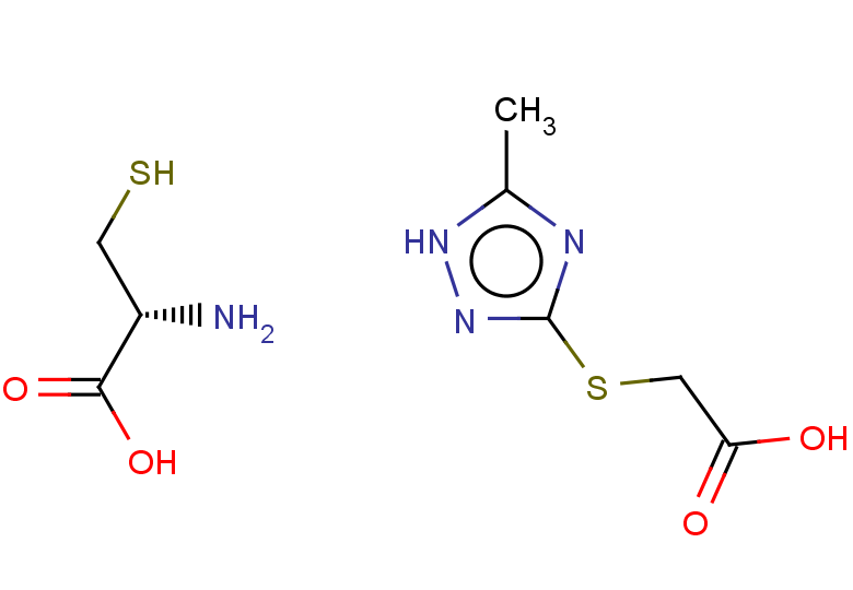 (2R)-2-amino-3-sulfanylpropanoic acid, 2-[(5-methyl-1H-1,2,4-triazol-3-yl)sulfanyl]acetic acid