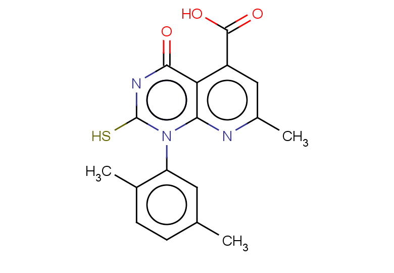 1-(2,5-dimethylphenyl)-7-methyl-4-oxo-2-sulfanyl-1H,4H-pyrido[2,3-d]pyrimidine-5-carboxylic acid