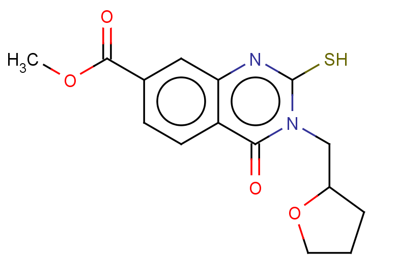 methyl 4-oxo-3-(oxolan-2-ylmethyl)-2-sulfanyl-3,4-dihydroquinazoline-7-carboxylate