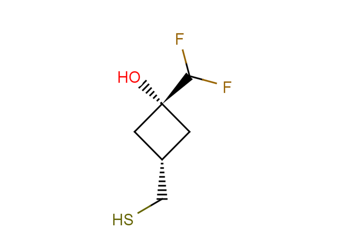 (1s,3s)-1-(difluoromethyl)-3-(sulfanylmethyl)cyclobutan-1-ol, trans