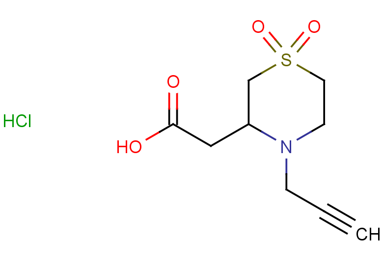 2-[1,1-dioxo-4-(prop-2-yn-1-yl)-1lambda6-thiomorpholin-3-yl]acetic acid hydrochloride