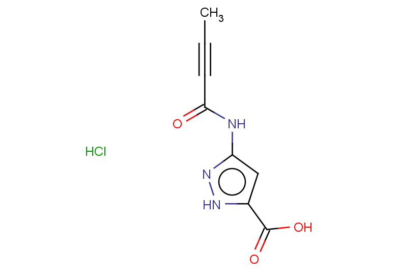 3-(but-2-ynamido)-1H-pyrazole-5-carboxylic acid hydrochloride